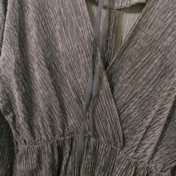 Tela Women's Dress Midi Grey Velvet Size 44/M Abito Notes - Picture 7 of 7